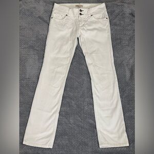 CAbi Women's Lou Lou White Straight Leg Jeans